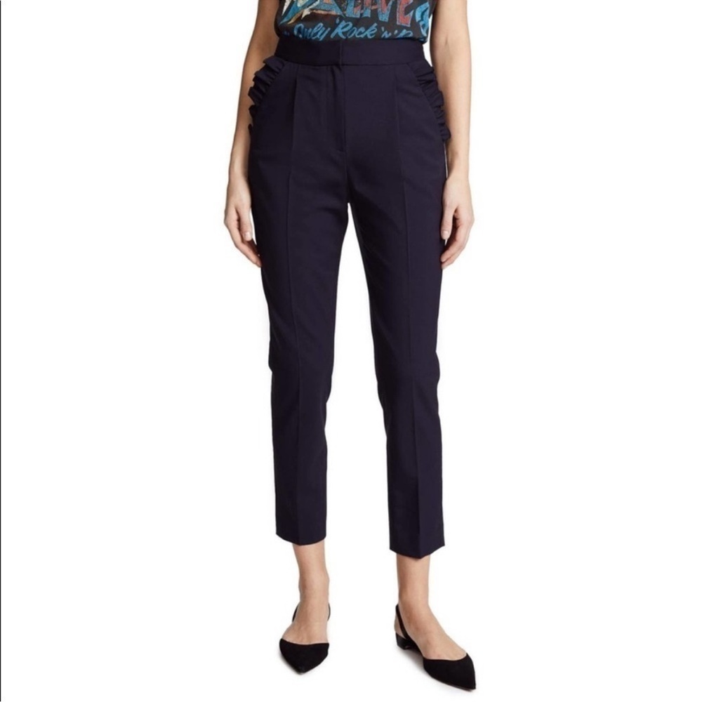 Rebecca Taylor Spring Suiting Ruffle Pants - Picture 3 of 13